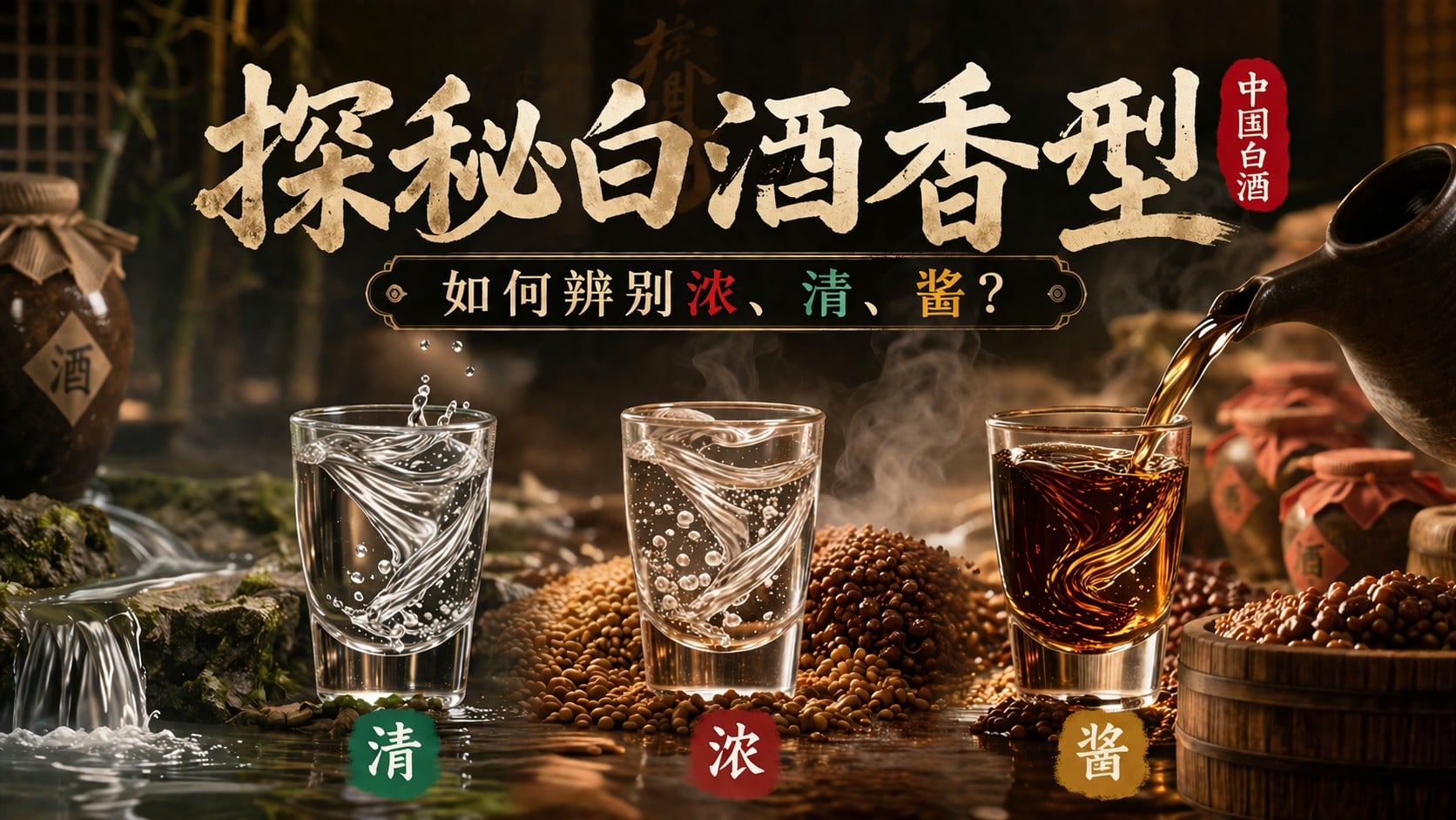 探秘白酒香型:如何辨别浓、清、酱?